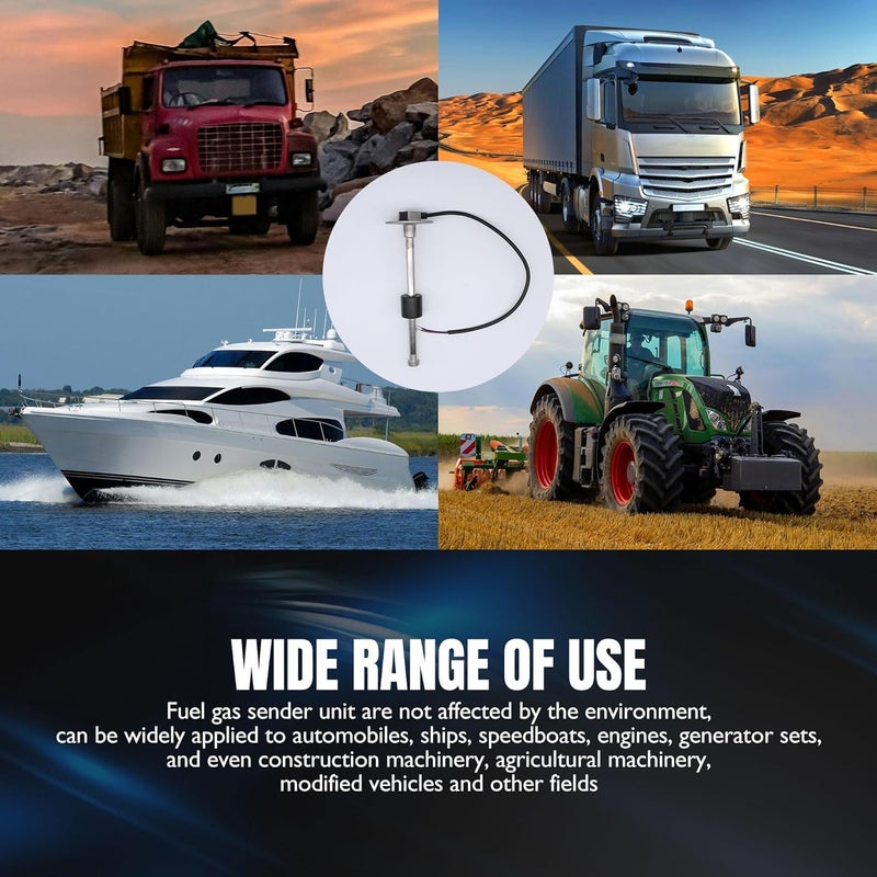 OXCANO Marine Fuel Sending Unit 0-190 ohms 6"(150mm) for Boat Fuel Tank Sender Stainless Steel Fuel Lever Sending Units Water Fuel Gauge Sender for Car Truck Vehicle - Image 5